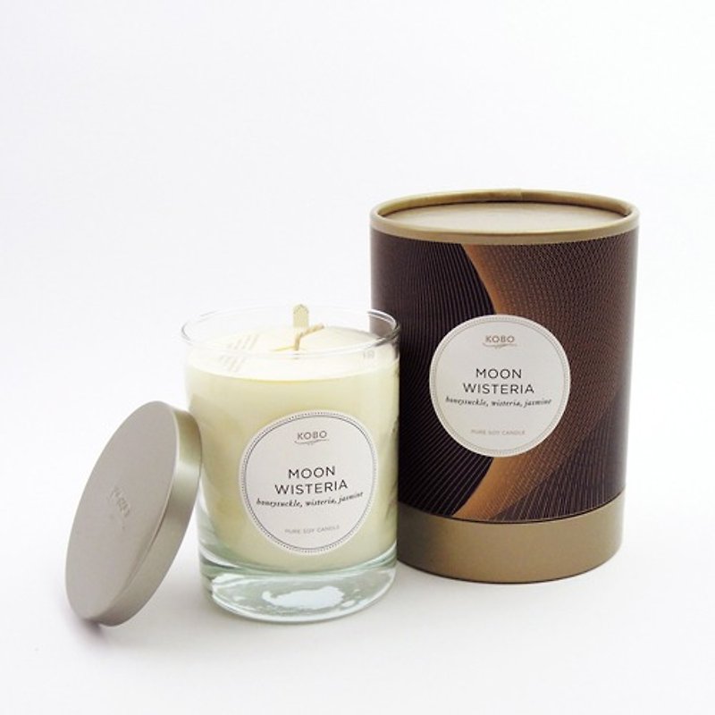 [KOBO - US soybean oil candles - Monthly Wisteria (330g / combustible 80hr) - Candles & Candle Holders - Wax Black