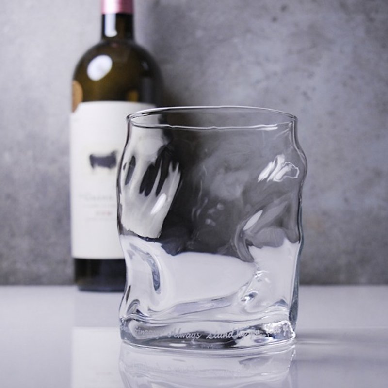 420cc 【刻印できるウイスキーグラス】 アーティスト ボルミオリ・ロココ 手描き レタリング ウイスキーグラス レタリング ワイングラス - ワイングラス・酒器 - ガラス オレンジ