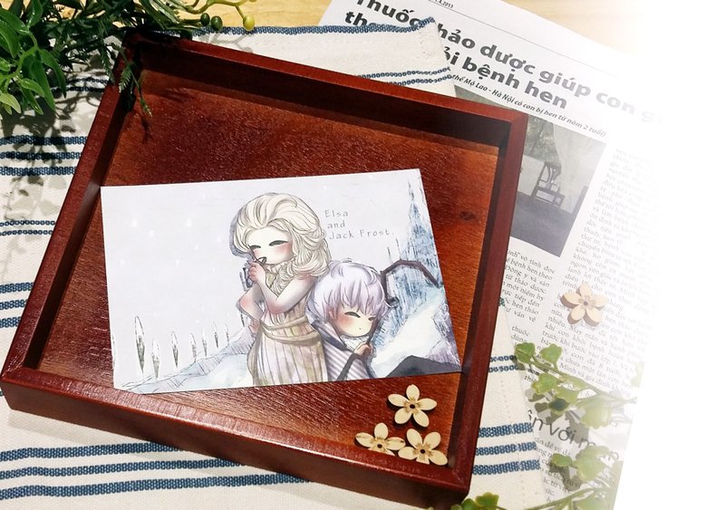 Wonderland-GRACE/Elsa x Jack Frost/明信片 - 卡片/明信片 - 紙 藍色