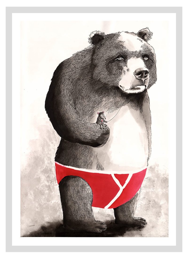 Big Bear Design Poster | Jimbobart - Posters - Paper White