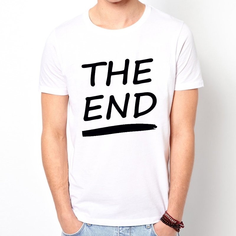THE END短袖T恤-2色 結束 文青 藝術 設計 時髦 文字 時尚 - T 恤 - 其他材質 多色
