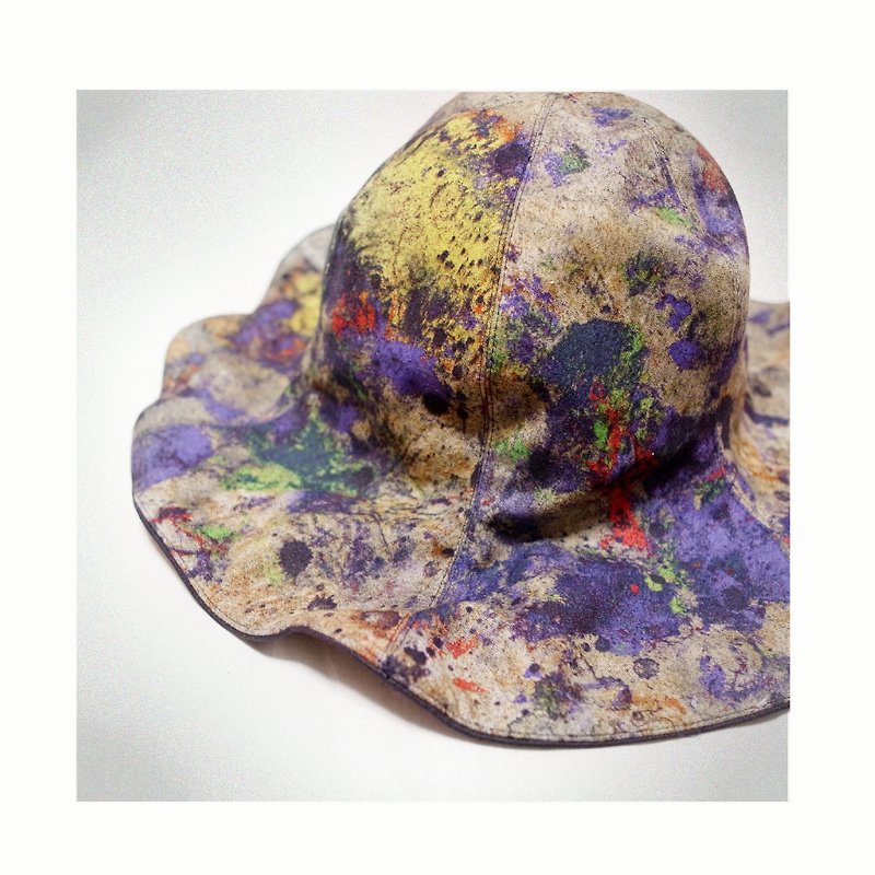 A MERRY HEART ♥ watercolor rendering of flowers cap - หมวก - วัสดุอื่นๆ หลากหลายสี
