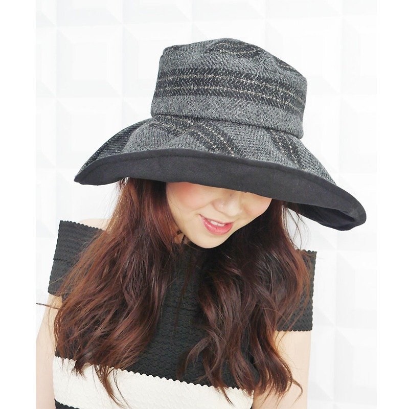 ATIPA Luxury Reversible Long Brim Sun Hat (Sun UV Protection) - 帽子 - 其他材質 黑色