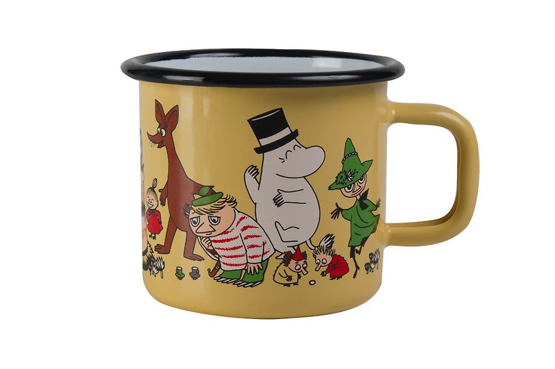 Lulu meters enamel mug Moomin Finland 3.7 dl (70 anniversary limited edition commemorative models worldwide) Christmas Day to exchange gifts yeah Ting - แก้วมัค/แก้วกาแฟ - วัตถุเคลือบ สีเหลือง