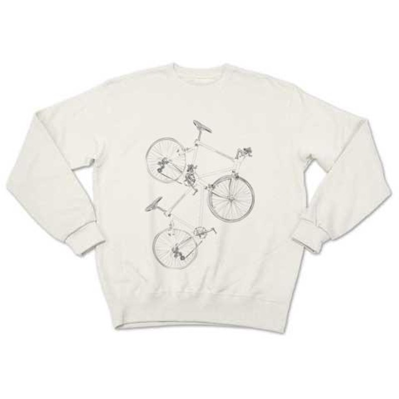 clear bicycle（sweat white） - Tシャツ メンズ - その他の素材 