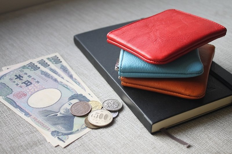 革職人 LEATHER FACTORY【Refine L-Zip Coin Case / Wallet / Purse】Made in Japan - Wallets - Genuine Leather Multicolor