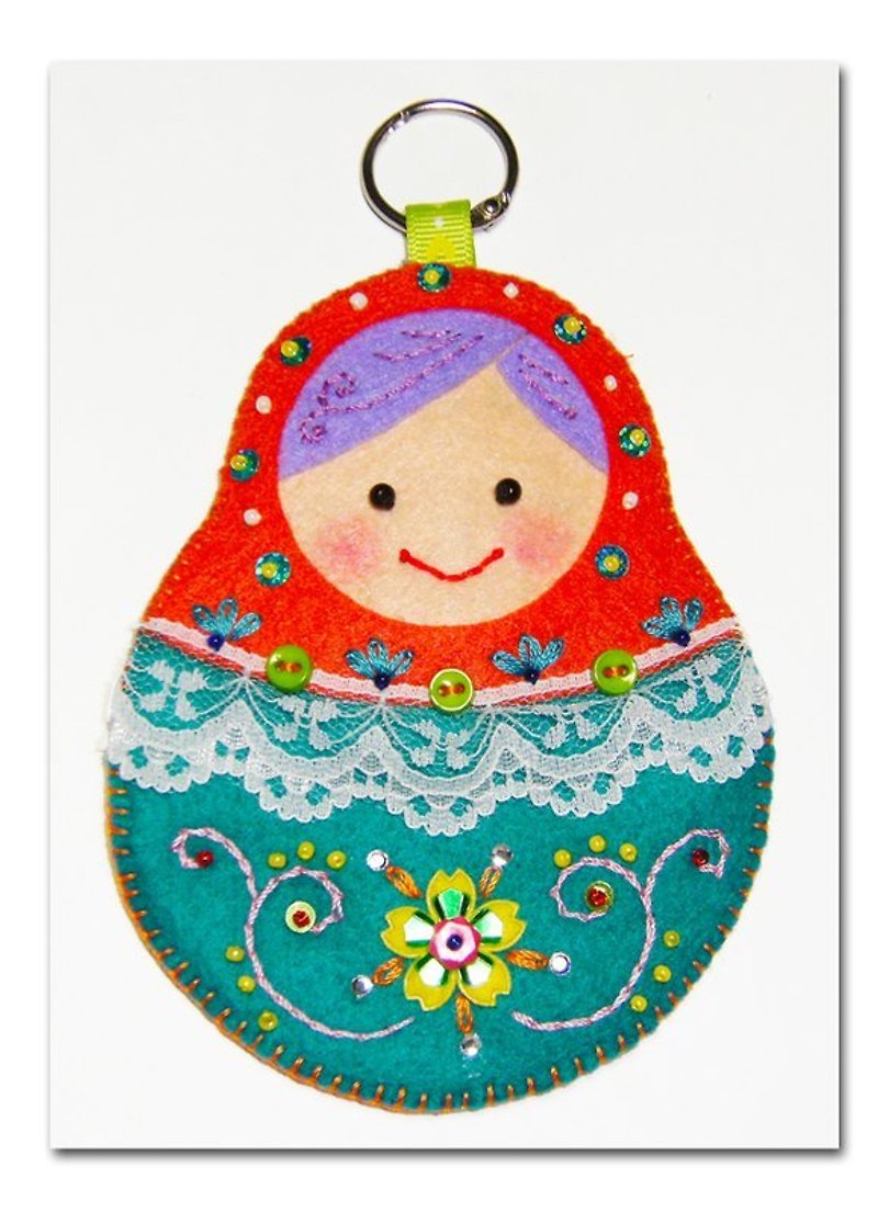 Russian Doll Card Set #010 - ที่ใส่บัตรคล้องคอ - วัสดุอื่นๆ สีส้ม