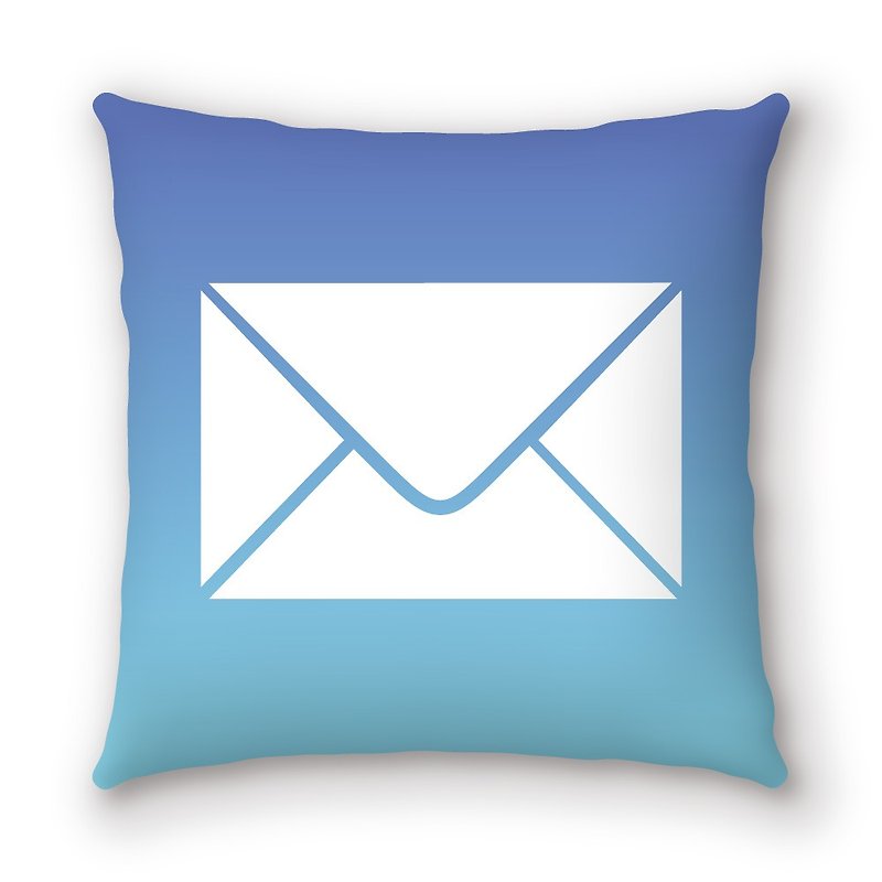 棉．麻 枕頭/抱枕 藍色 - AppleWork iPillow 創意抱枕：Mail PSPL-018