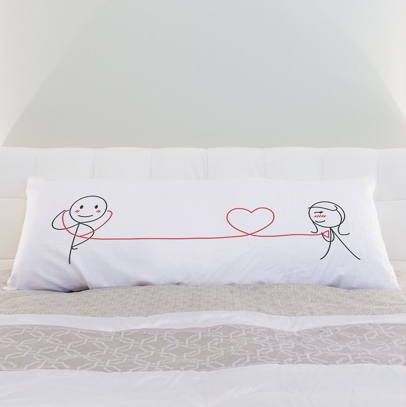 Check your Love  Body Pillow Case - Pillows & Cushions - Cotton & Hemp Khaki