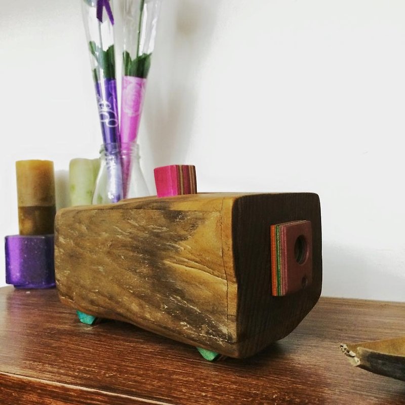 柴頭盒仔-春風 - 居家收納/收納盒/收納用品 - 木頭 咖啡色