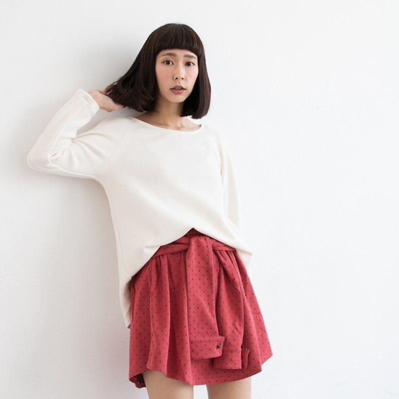 Organic cotton shirt shape legs _ Red Yuanqun - Skirts - Other Materials Red