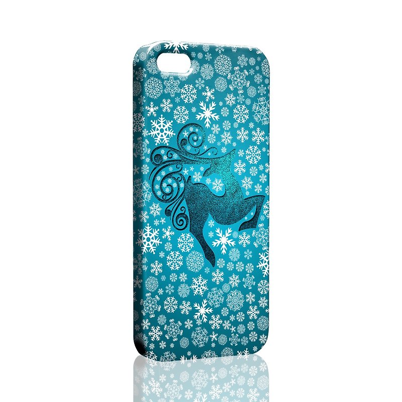 Loving deer winter snow blue pattern custom Samsung S5 S6 S7 note4 note5 iPhone 5 5s 6 6s 6 plus 7 7 plus ASUS HTC m9 Sony LG g4 g5 v10 phone shell mobile phone sets phone shell phonecase - Phone Cases - Plastic Blue