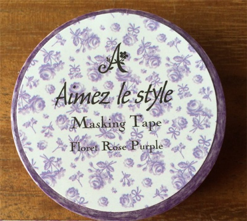 Aimez le style紙膠帶-小花玫瑰-紫 (A00996) - 紙膠帶/和紙/PET - 紙 藍色