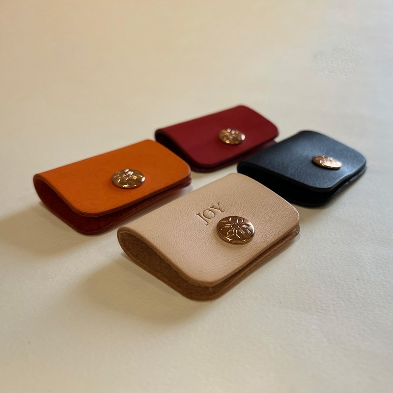 【 Set of 2 】Reader Leather Cable Organizer Snowflake Series / Cord Management / Vegetable-Tanned Leather - Cable Organizers - Genuine Leather Multicolor