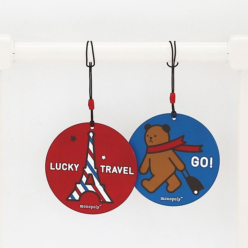 Dessin x monopoly- rotund luggage tag V3- Paris, MPL21559 - Luggage Tags - Plastic Red