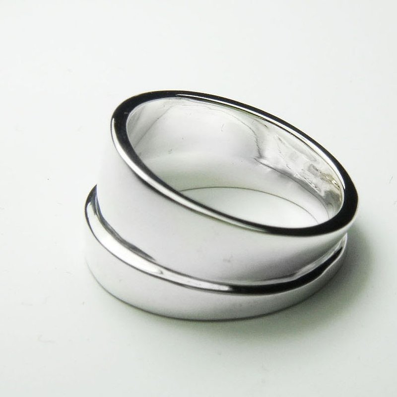 訂製戒指-造型戒 V-Ring 925 純銀戒指-64DESIGN - 戒指 - 純銀 銀色