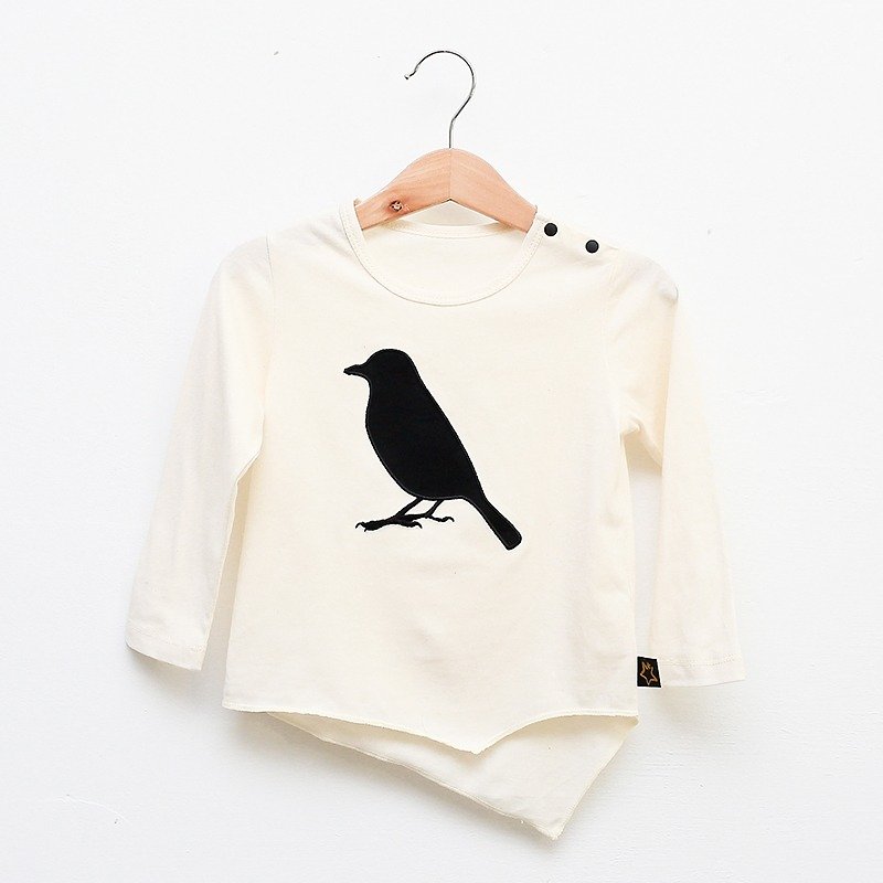 my little star little bird organic cotton thin T-shirt (m) - อื่นๆ - ผ้าฝ้าย/ผ้าลินิน ขาว