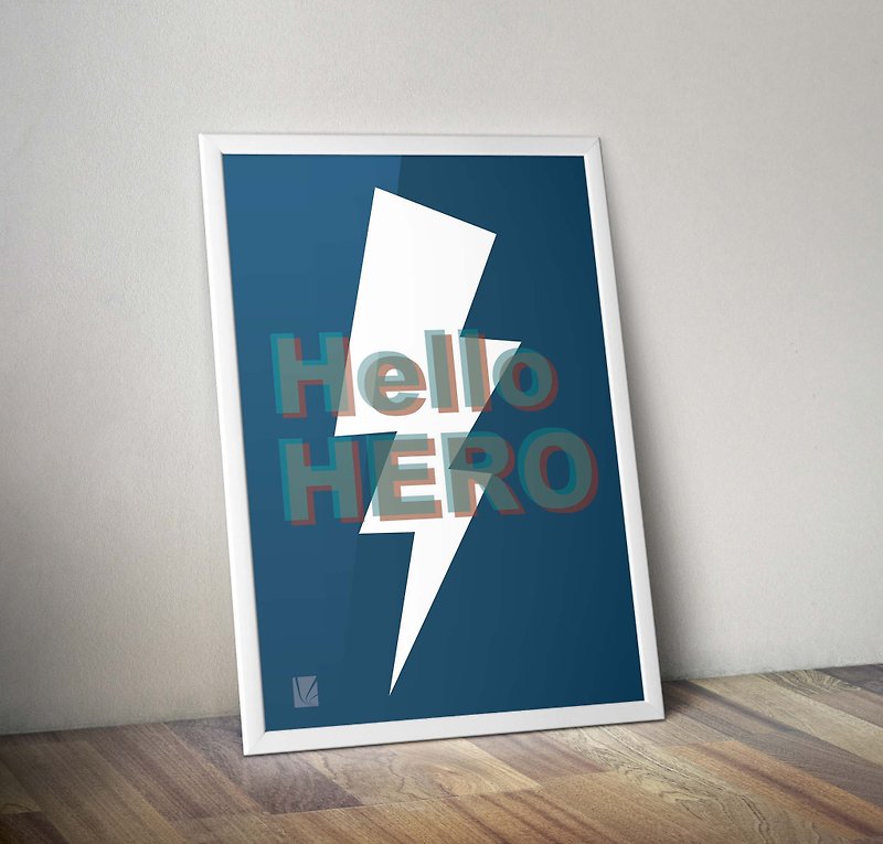 Hello Hero, hero! - โปสเตอร์ - กระดาษ สีน้ำเงิน