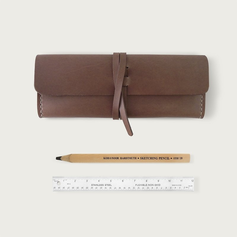 3 fold pencil case / multi-function storage bag - 6 colors in total - Pencil Cases - Genuine Leather Multicolor