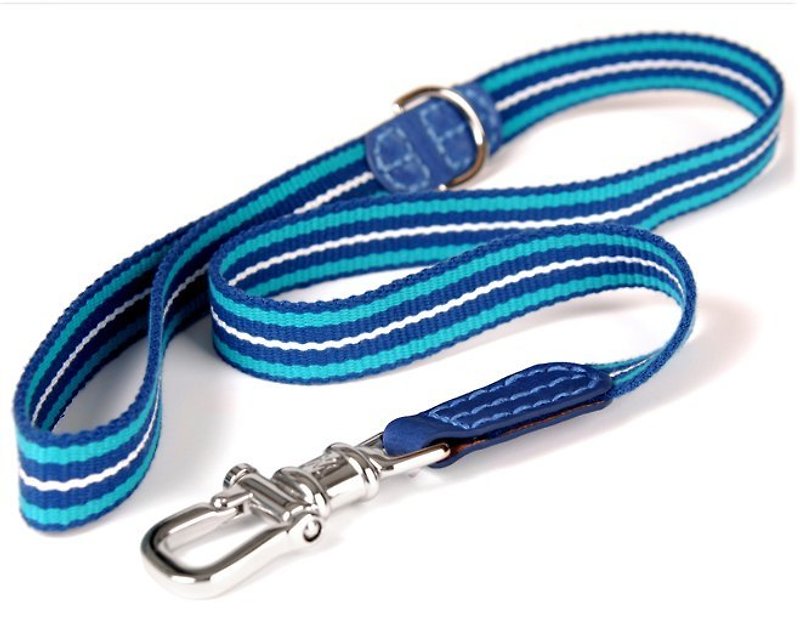 Wes [W & amp; S] color rope made leash - Size S / blue - Collars & Leashes - Genuine Leather 
