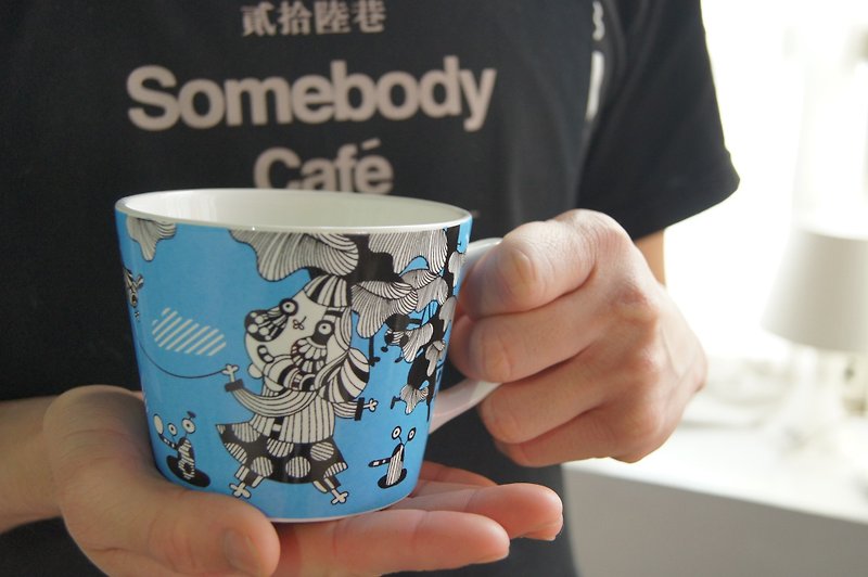 Have a Dream〡 Mug Cup and Saucer Set | (Blue) - แก้วมัค/แก้วกาแฟ - วัสดุอื่นๆ สีน้ำเงิน