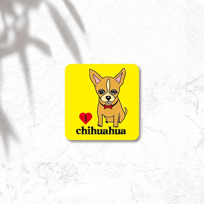 PL Illustration Design-Waterproof Dog Sticker-Chihuahua - Stickers - Paper Multicolor