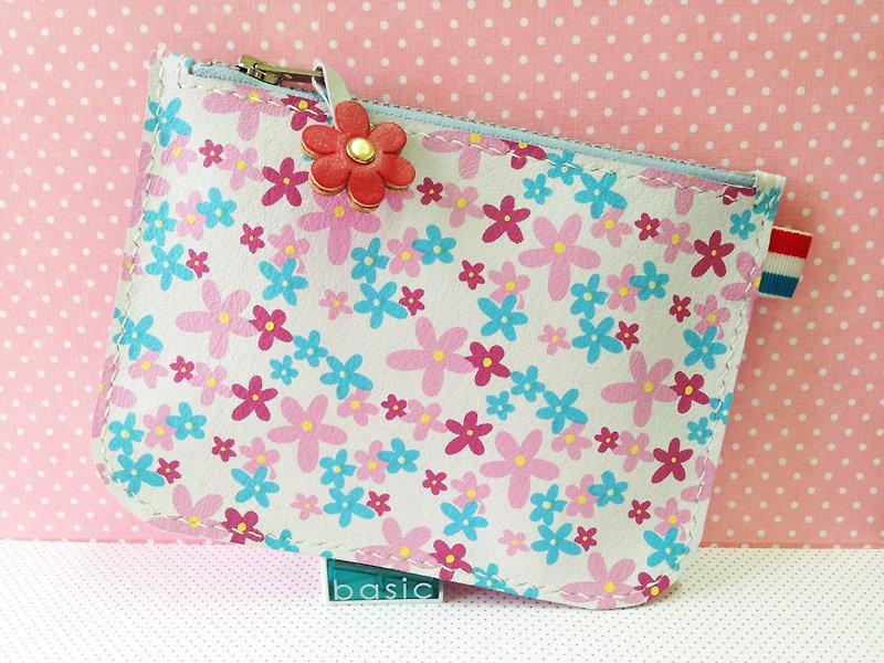 DAISY Leather Coin Purse> Rainbow Pouch & Coin Purse - Coin Purses - Genuine Leather Pink