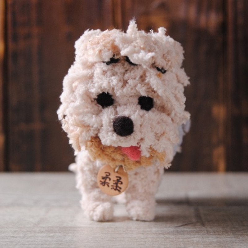 Pets avatar 13 ~ 15cm [feiwa Fei handmade baby doll pet Yorkshire] (welcome to build your dog) - ตุ๊กตา - วัสดุอื่นๆ สีกากี