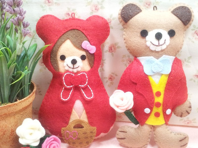 Little Red Riding Hood vs Big Bear - ตุ๊กตา - วัสดุอื่นๆ 