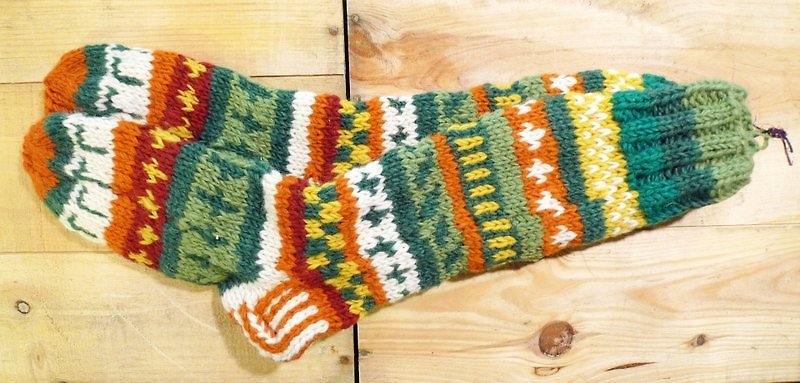 手織毛線長襪 - ถุงเท้า - วัสดุอื่นๆ หลากหลายสี