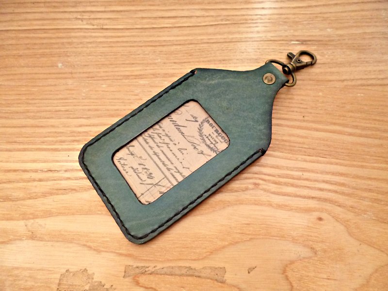 POPO│ malachite green leather │ │ positive document sets - ID & Badge Holders - Genuine Leather Green