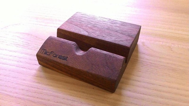 微森林 胡桃木手機座 iPhone系列適用 - 手機殼/手機套 - 木頭 咖啡色