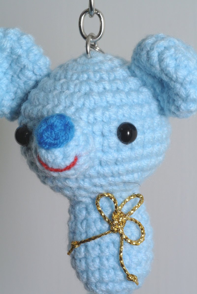 【Knitting】Chinese Zodiac Series-The Year of the Rat Zhao Feng - ที่ห้อยกุญแจ - วัสดุอื่นๆ สีน้ำเงิน