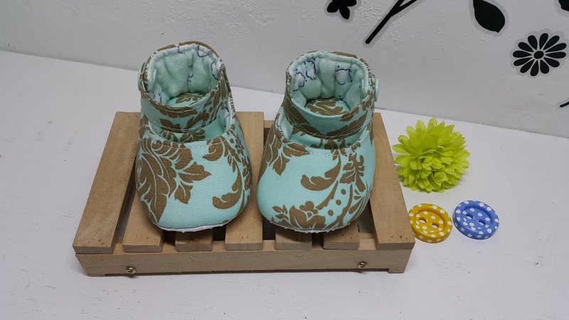 免子在那裡寶寶鞋 手工鞋（現貨11CM） - 男/女童鞋 - 其他材質 綠色