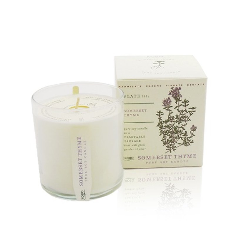 [KOBO] American Soybean Oil Candle - Thyme Aroma (280g/combustible 60hr) - Candles & Candle Holders - Wax White