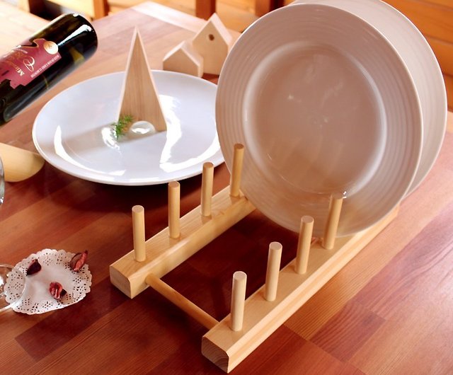 wood plate holders