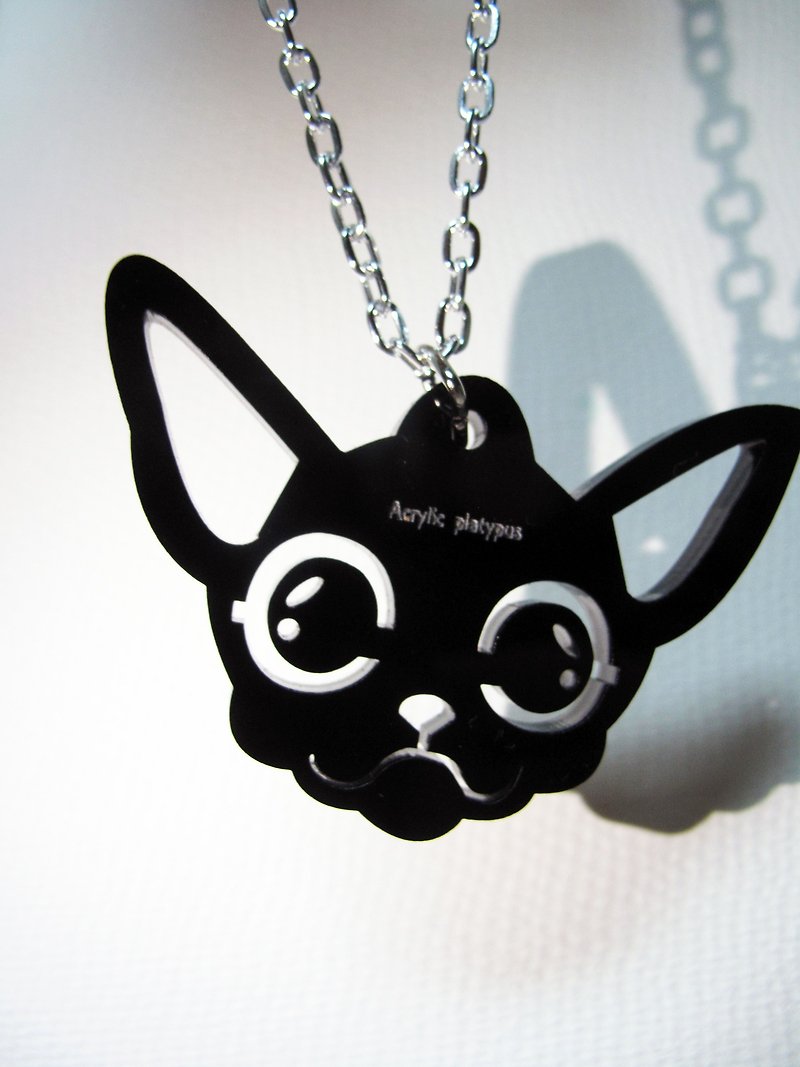 Lectra Duck♠Handsome Chihuahua (glasses series)♠Necklace/key ring - สร้อยคอ - อะคริลิค 