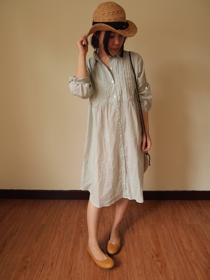 purin select shop (Japaindia) fresh complex Gubuleisi discounts Long Shirt white models - One Piece Dresses - Cotton & Hemp White