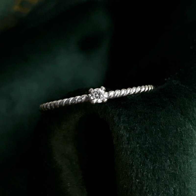 親吻 純銀戒指 手工鑲嵌 精緻質感 手感輕珠寶 - 戒指 - 其他金屬 
