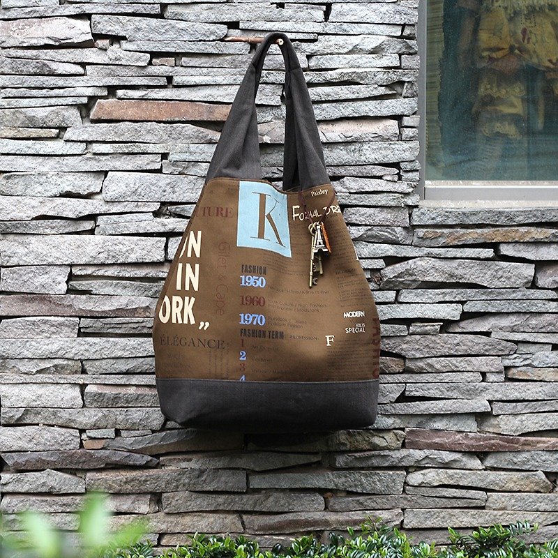 Simple fashion hand-made brown bag - hand-made material package - อื่นๆ - วัสดุอื่นๆ สีนำ้ตาล