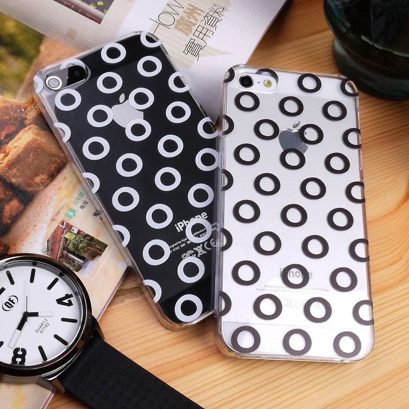 Circle White Print Soft / Hard Case for iPhone X,  iPhone 8,  iPhone 8 Plus,  iPhone 7 case, iPhone 7 Plus case, iPhone 6/6S, iPhone 6/6S Plus, Samsung Galaxy Note 7 case, Note 5 case, S7 Edge case, S7 case - อื่นๆ - พลาสติก 