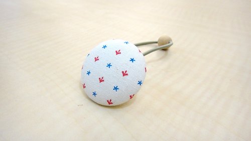 alma-handmade 手感布包釦髮束 Bule Star
