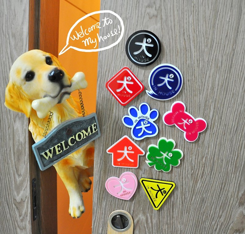 Dog at home < handmade acrylic door stickers > - Other - Plastic 
