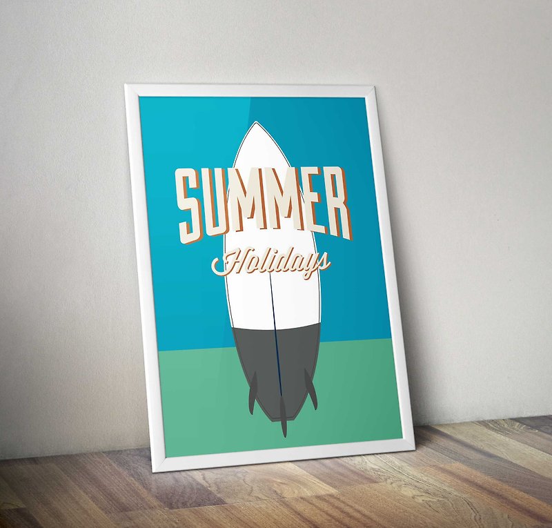 surfboard - Posters - Paper Blue