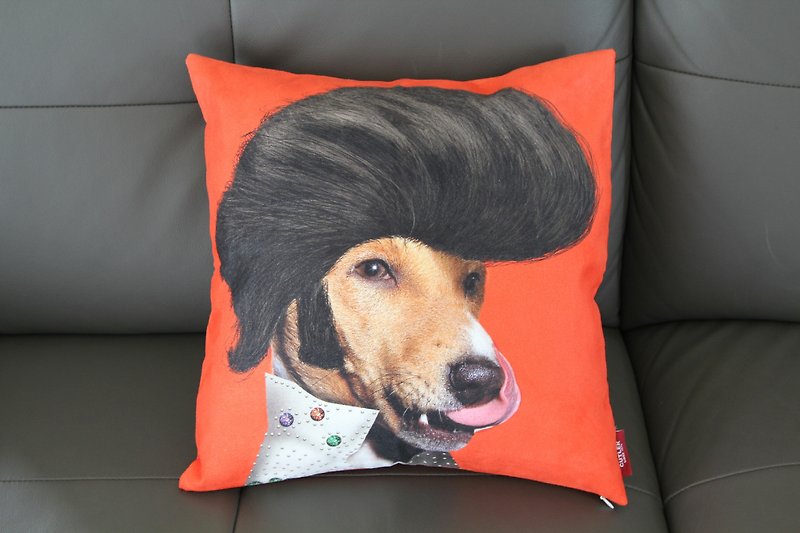 [SUSS] star animal hair pillow cover (Elvis Elvis Elvis Presley Plymouth Sly Dog) - suitable for office / home / gifts / birthday use. Spot free transport - Pillows & Cushions - Cotton & Hemp Red