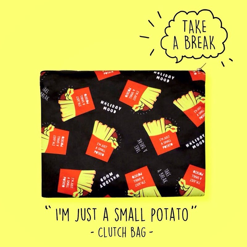 I'm just a small potato clutch bag 薯條手拿包 - 手拿包 - 其他材質 黑色