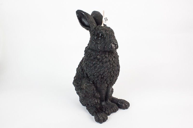 Irish Hare Full Size Candle - black - เทียน/เชิงเทียน - กระดาษ สีดำ