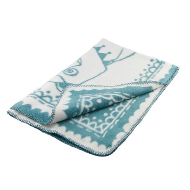 Fabulous Goose ultra-soft bristles blanket organic cotton Series - Circus Bear (sky blue) - เครื่องนอน - วัสดุอื่นๆ สีน้ำเงิน