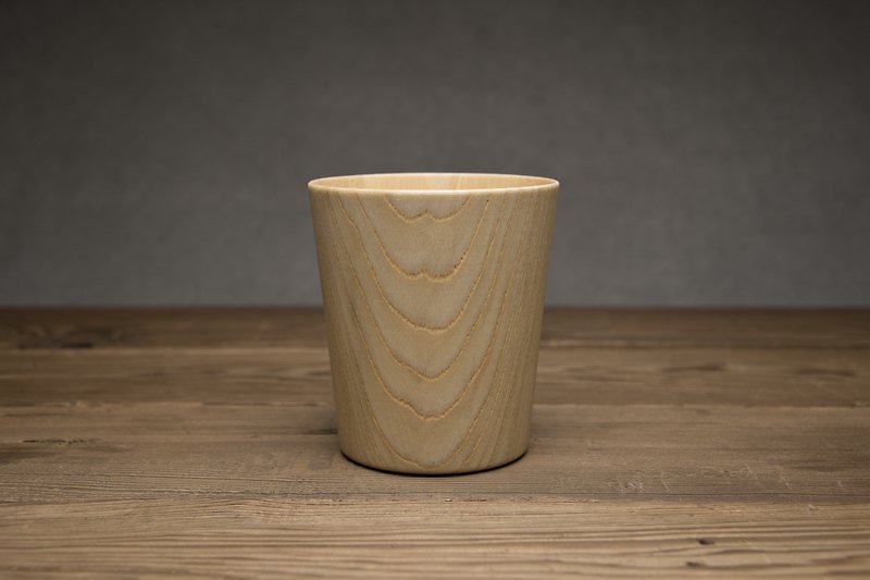 Takahashi wooden craft handmade wooden cup L size KAMI Glass Wide L - ถ้วย - ไม้ สีนำ้ตาล