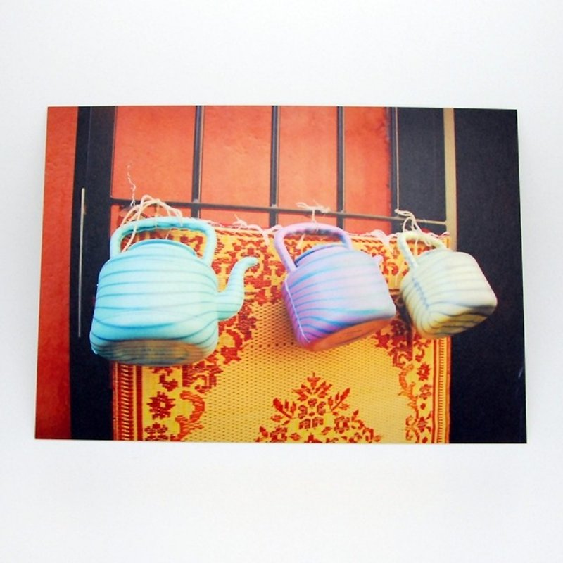 Travel Postcard: Colorful teapots, Stockholm, Sweden - Cards & Postcards - Paper Multicolor